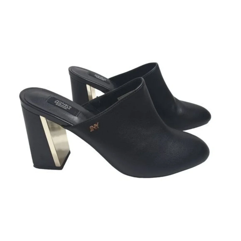 Jones New York Women's Signature JNY-‎ Hallena Black High Heel Mules Size 8.5 M - Picture 4 of 16